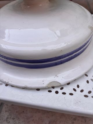 Frutero de cerámica pintado a mano