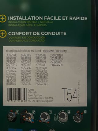 Cadenas de nieve textiles Feu Vert T54