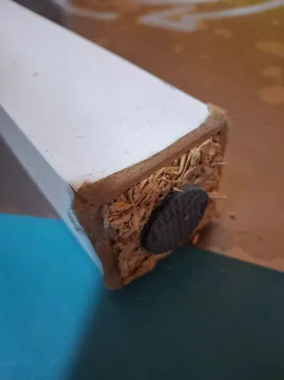 Mesita auxiliar blanca de madera