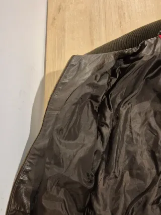 Cazadora Bomber Piel Marrón Talla XL
