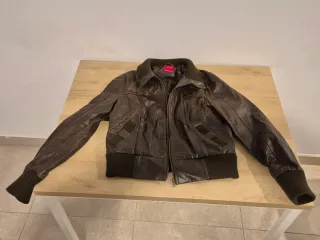 Cazadora Bomber Piel Marrón Talla XL