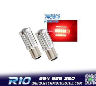 2 BOMBILLAS LED ROJO BA15S PARA LUZ DE FRENO