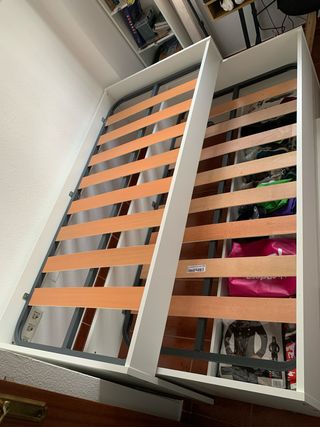 Cama nido doble con somier de madera