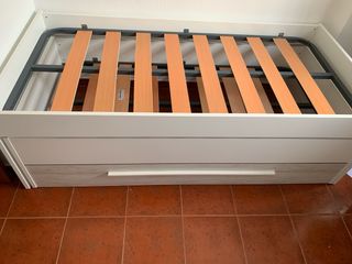 Cama nido doble con somier de madera