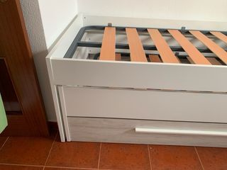 Cama nido doble con somier de madera