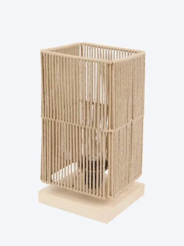 Lámpara de mesa de noche de madera