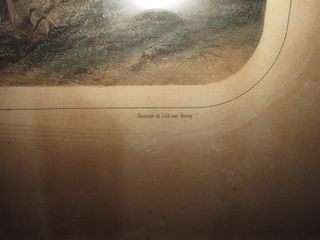 Litografía Fuerte Gibralfaro 1850 Málaga Deroy XIX