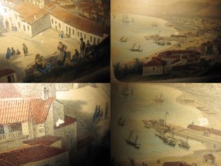 Litografía Fuerte Gibralfaro 1850 Málaga Deroy XIX