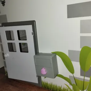 Casa de muñecas de madera y accesorios