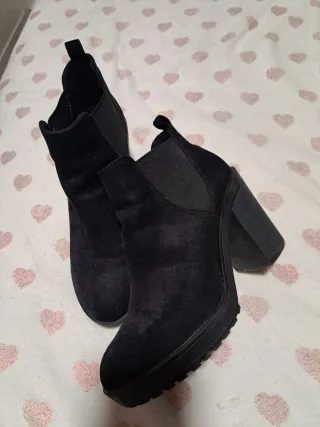 Botines negros tacón plataforma