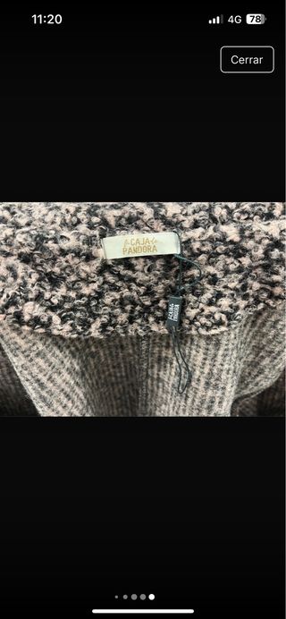 Chaquetón mujer marrón multicolor