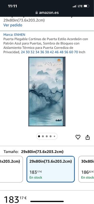 Cortina Puerta Corredera ENHEN Azul