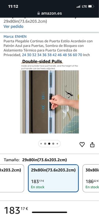 Cortina Puerta Corredera ENHEN Azul