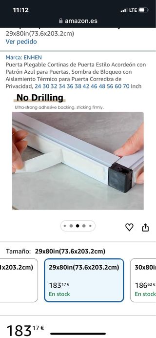 Cortina Puerta Corredera ENHEN Azul