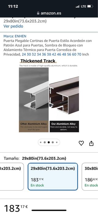 Cortina Puerta Corredera ENHEN Azul