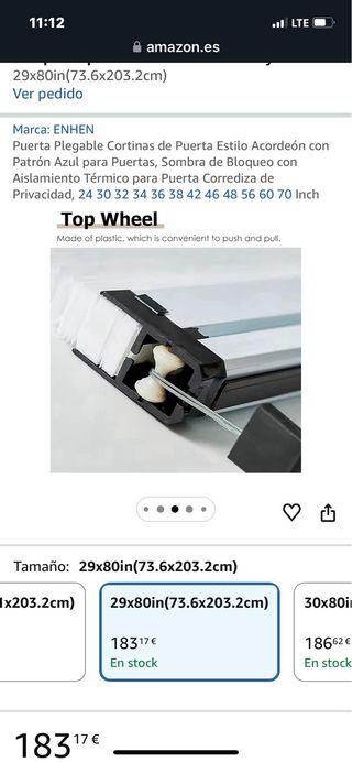 Cortina Puerta Corredera ENHEN Azul