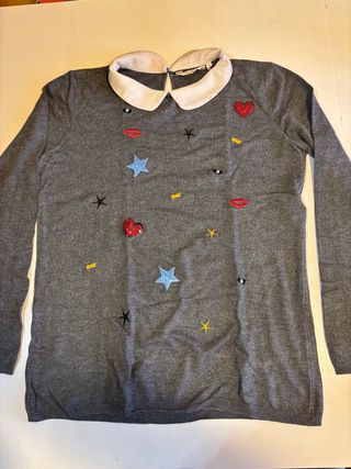Jersey Naf Naf gris talla L
