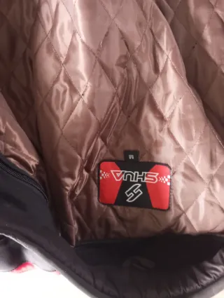Chaqueta de moto SHUA roja y blanca