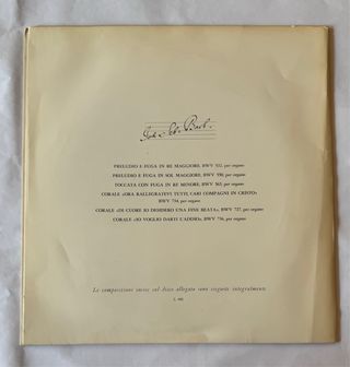 Johann Sebastian Bach - 2 LP I Grandi Musicisti