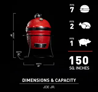 Barbacoa de carbón Kamado Joe Roja