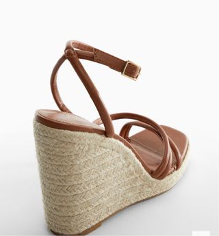 Sandalias Mango Cuña Marrón