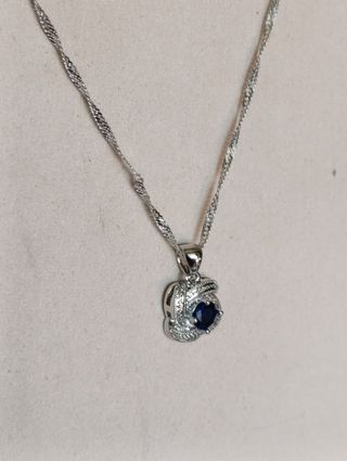 COLGANTE LABRADO / VINTAGE / CON ZAFIRO / (CADENA