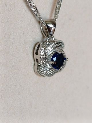 COLGANTE LABRADO / VINTAGE / CON ZAFIRO / (CADENA