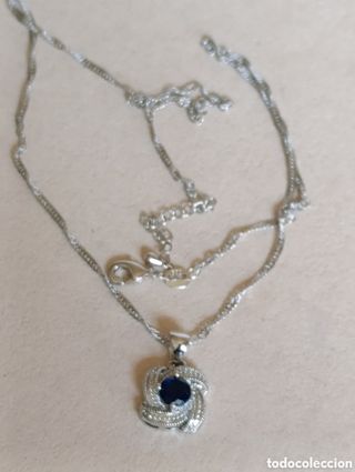 COLGANTE LABRADO / VINTAGE / CON ZAFIRO / (CADENA
