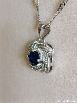 COLGANTE LABRADO / VINTAGE / CON ZAFIRO / (CADENA