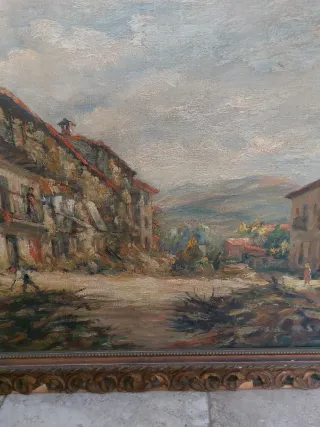 Cuadro antiguo paisaje urbano