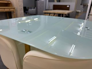 NUEVA!! Mesa Comedor Cristal templado + 4 Sillas