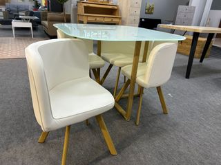 NUEVA!! Mesa Comedor Cristal templado + 4 Sillas