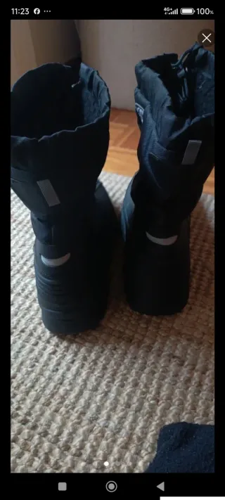 Botas de Nieve Impermeables Negras 44