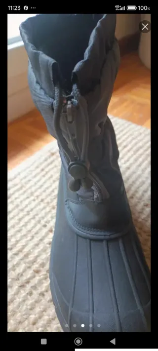 Botas de Nieve Impermeables Negras 44