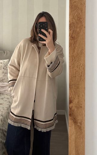 Chaqueta Zara efecto ante con flecos