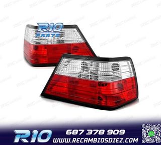 PILOTOS PARA MERCEDES W124 85-95 ROJO BLANCO LOOK LEXUS
