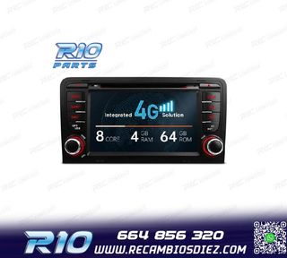 RADIO GPS ANDROID 12 AUDI A3 8P 8PA S3 RS3 03-12