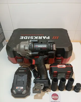 Parkside Llave de Impacto 20V + Accesorios