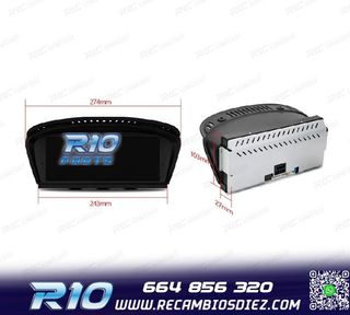 RADIO GPS ANDROID 12 BMW SERIE 3 E90 E91 E92 E93 SERIE 5 E60