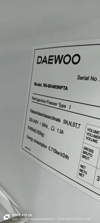 NEVERA COMBI FAGOR NO FROST ENERGÍA A+