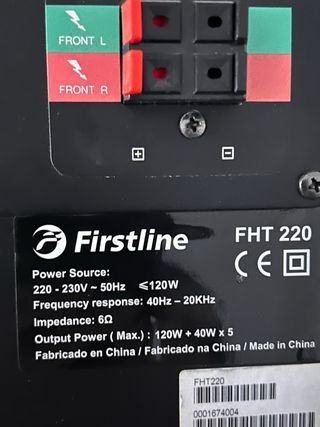 Subwoofer Firstline Negro y Plateado