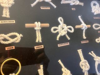 2 Cuadros Nudos Marineros Madera Tela