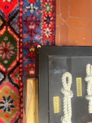 2 Cuadros Nudos Marineros Madera Tela