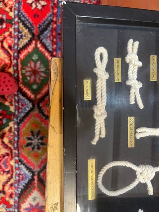 2 Cuadros Nudos Marineros Madera Tela