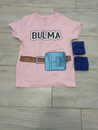 Disfraz Bulma Camiseta y Muñequeras Talla 1-2años