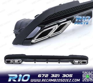 DIFUSOR MERCEDES CLASE E W212 SEDAN 13-16 LOOK AMG E63 + COL