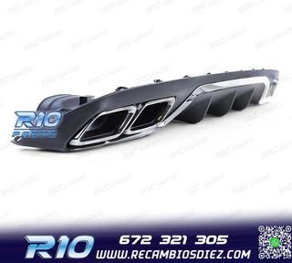 DIFUSOR MERCEDES CLASE E W213 SEDAN 16-20 LOOK AMG E63 + COL
