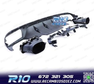 DIFUSOR MERCEDES CLASE E W213 SEDAN 16-20 LOOK AMG E63 + COL