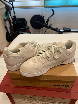 Zapatillas ante hombre beige