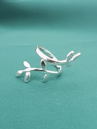 Anillo Plata Ley 925 Hoja Ajustable